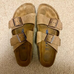 Birkenstock Light Brown Suede Sandals